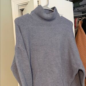Women's Gray Turtleneck Sweater
